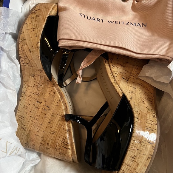 Stuart Weitzman Wedge Open Toes Sandal Size 7 - Picture 9 of 9